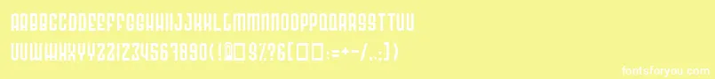 フォントRadon – 黄色い背景に白い文字