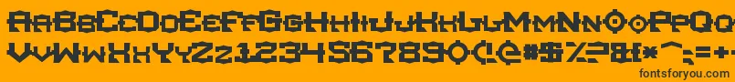 Tsa Font – Black Fonts on Orange Background