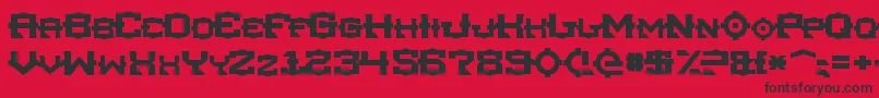 Tsa Font – Black Fonts on Red Background