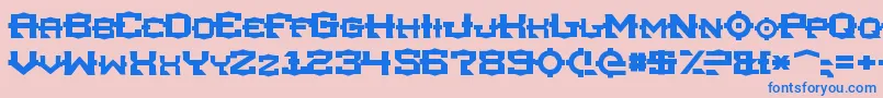 Tsa Font – Blue Fonts on Pink Background