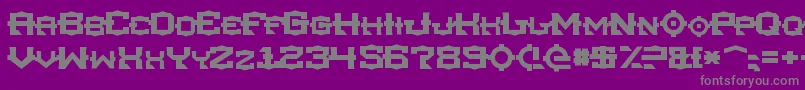フォントTsa – 紫の背景に灰色の文字