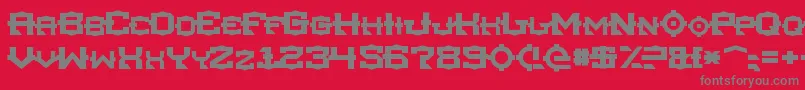 Tsa Font – Gray Fonts on Red Background