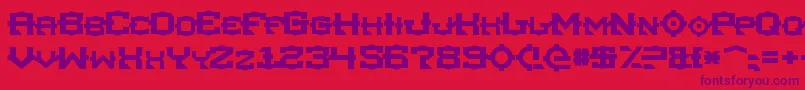 Tsa Font – Purple Fonts on Red Background