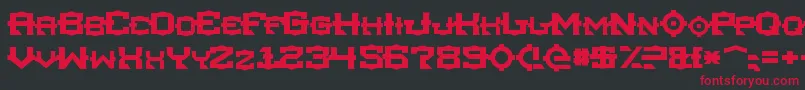 Tsa Font – Red Fonts on Black Background