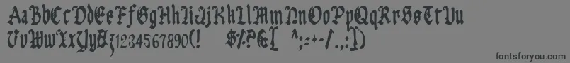 フォントUberhГ¶lmeCondensed – 黒い文字の灰色の背景