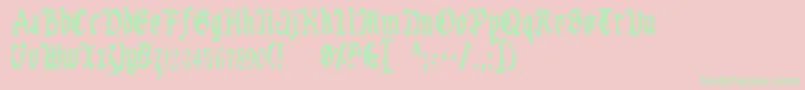 UberhГ¶lmeCondensed Font – Green Fonts on Pink Background