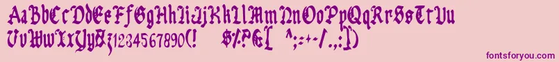 UberhГ¶lmeCondensed Font – Purple Fonts on Pink Background