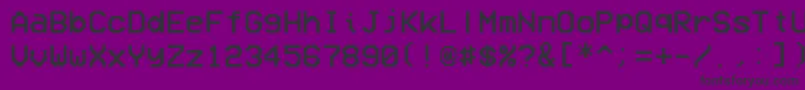 Шрифт VcrOsdMono1.001 – чёрные шрифты на фиолетовом фоне