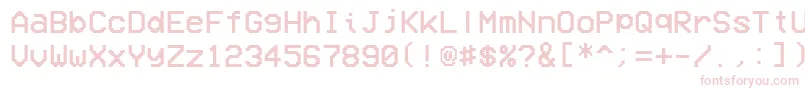 Шрифт VcrOsdMono1.001 – розовые шрифты на белом фоне