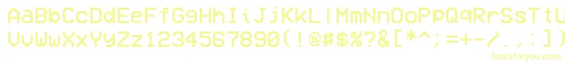 Шрифт VcrOsdMono1.001 – жёлтые шрифты