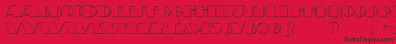 TheatricalShadow Font – Black Fonts on Red Background