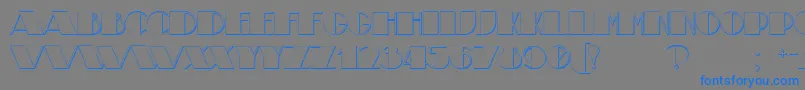 TheatricalShadow Font – Blue Fonts on Gray Background