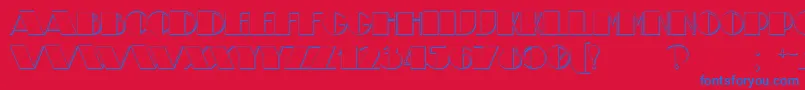 TheatricalShadow Font – Blue Fonts on Red Background