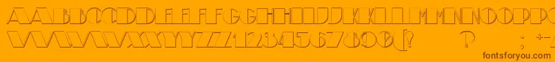 TheatricalShadow Font – Brown Fonts on Orange Background