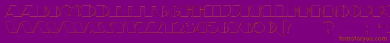 TheatricalShadow Font – Brown Fonts on Purple Background