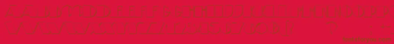 TheatricalShadow Font – Brown Fonts on Red Background