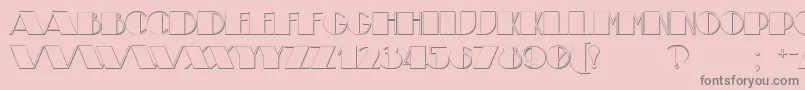 TheatricalShadow Font – Gray Fonts on Pink Background