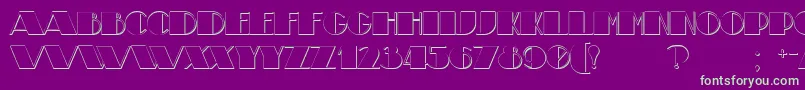 TheatricalShadow Font – Green Fonts on Purple Background