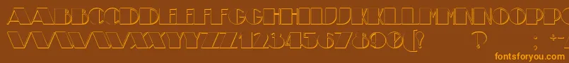 TheatricalShadow Font – Orange Fonts on Brown Background