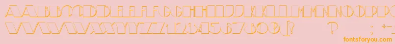 TheatricalShadow Font – Orange Fonts on Pink Background