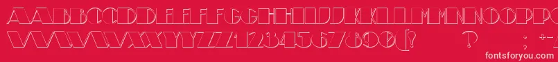 TheatricalShadow Font – Pink Fonts on Red Background