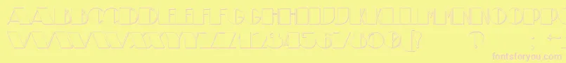 TheatricalShadow Font – Pink Fonts on Yellow Background