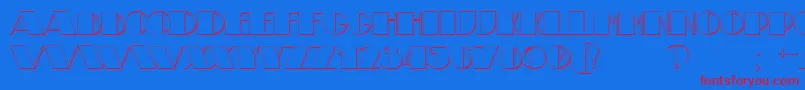 TheatricalShadow Font – Red Fonts on Blue Background