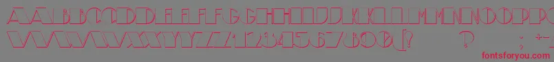 TheatricalShadow Font – Red Fonts on Gray Background