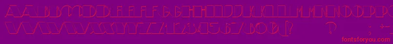 TheatricalShadow Font – Red Fonts on Purple Background