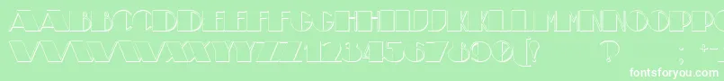 Шрифт TheatricalShadow – белые шрифты на зелёном фоне
