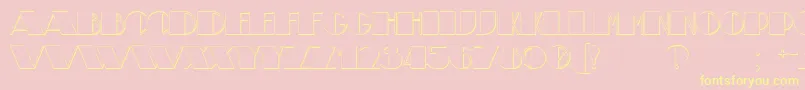 TheatricalShadow Font – Yellow Fonts on Pink Background
