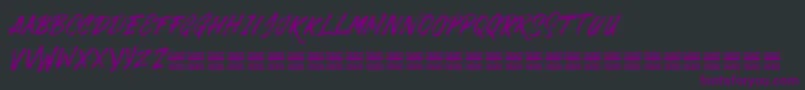 Шрифт DabrushDemo – фиолетовые шрифты на чёрном фоне