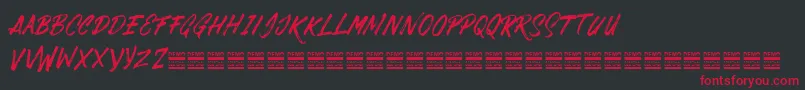 DabrushDemo Font – Red Fonts on Black Background