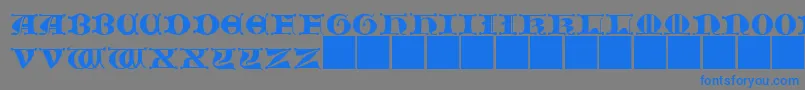 JmhMorenetaCapsIi Font – Blue Fonts on Gray Background