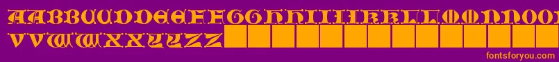 JmhMorenetaCapsIi Font – Orange Fonts on Purple Background