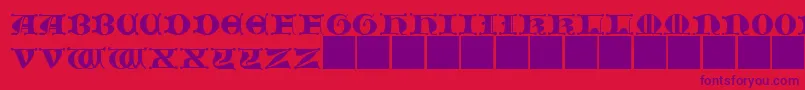 JmhMorenetaCapsIi Font – Purple Fonts on Red Background