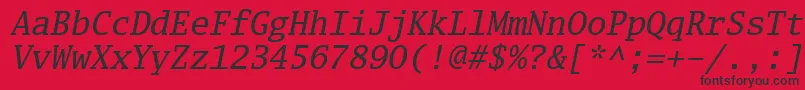 Luximri Font – Black Fonts on Red Background