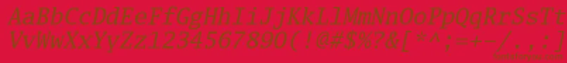 Подробнее о шрифте Luximri Шрифт Luximri – коричневые шрифты на красном фоне