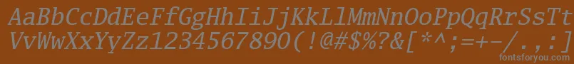 Luximri Font – Gray Fonts on Brown Background