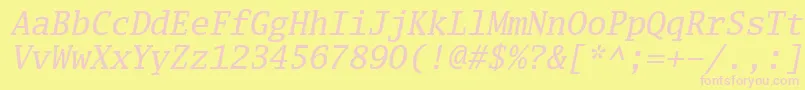 Luximri Font – Pink Fonts on Yellow Background