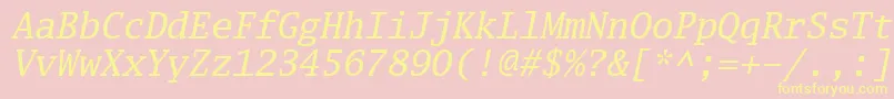 Luximri Font – Yellow Fonts on Pink Background