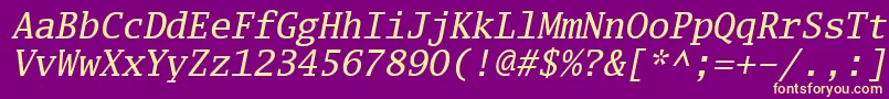 Luximri Font – Yellow Fonts on Purple Background