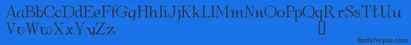 フォントAlbemarleDemo – 黒い文字の青い背景