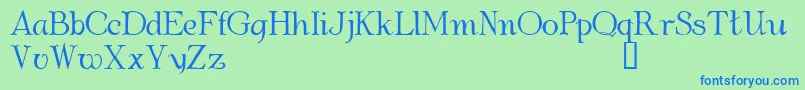 AlbemarleDemo Font – Blue Fonts on Green Background
