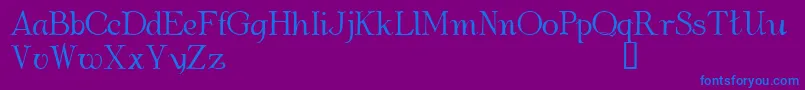 AlbemarleDemo-fontti – siniset fontit violetilla taustalla
