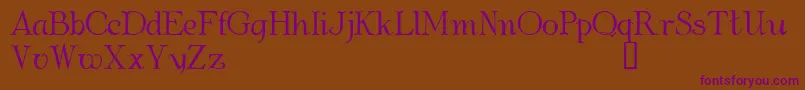 AlbemarleDemo Font – Purple Fonts on Brown Background