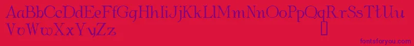 AlbemarleDemo-Schriftart – Violette Schriften auf rotem Hintergrund