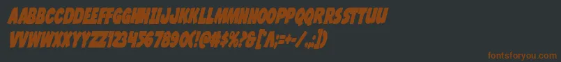 Jcandlestickboldextracond Font – Brown Fonts on Black Background