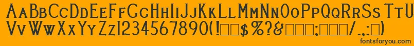 Police Cleavers Juvenia Heavy – polices noires sur fond orange