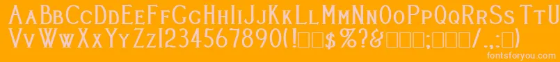 Cleavers Juvenia Heavy Font – Pink Fonts on Orange Background